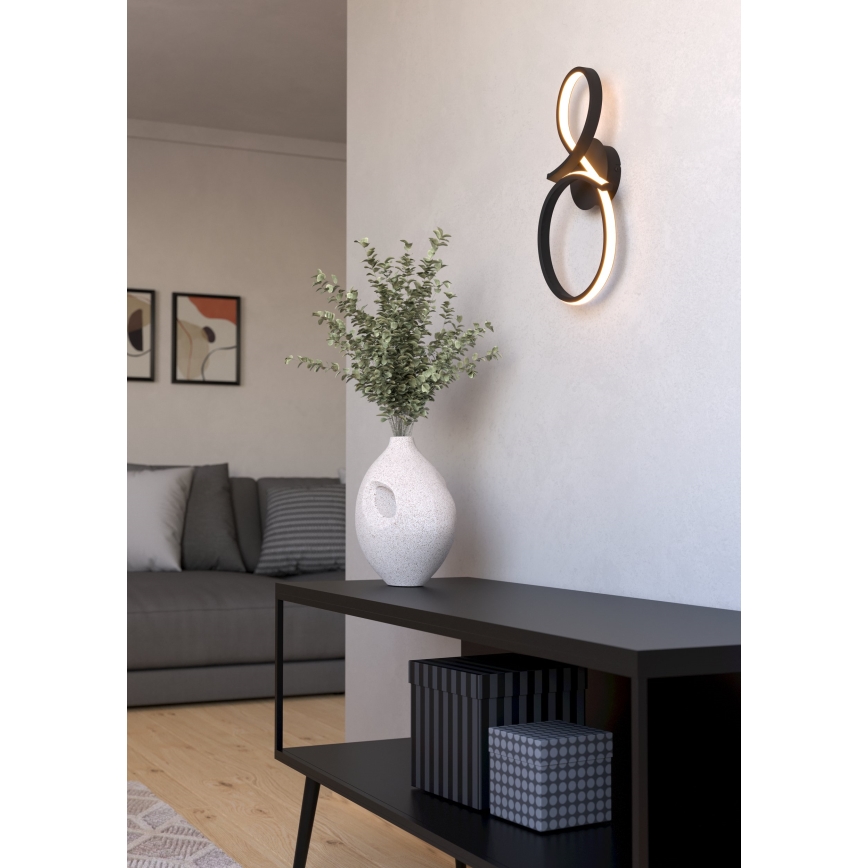 Eglo - Φωτιστικό τοίχου LED LED/11,4W/230V 3000K μαύρο