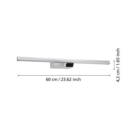 Eglo - LED RGBW Dimming μπάνιο φωτισμός καθρέφτη LED/12W/230V 2700-6500K IP44 ματ χρώμιο