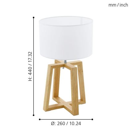 Eglo - Επιτραπέζιο φωτιστικό 1xE27/60W/230V