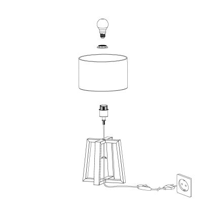 Eglo - Επιτραπέζιο φωτιστικό 1xE27/60W/230V