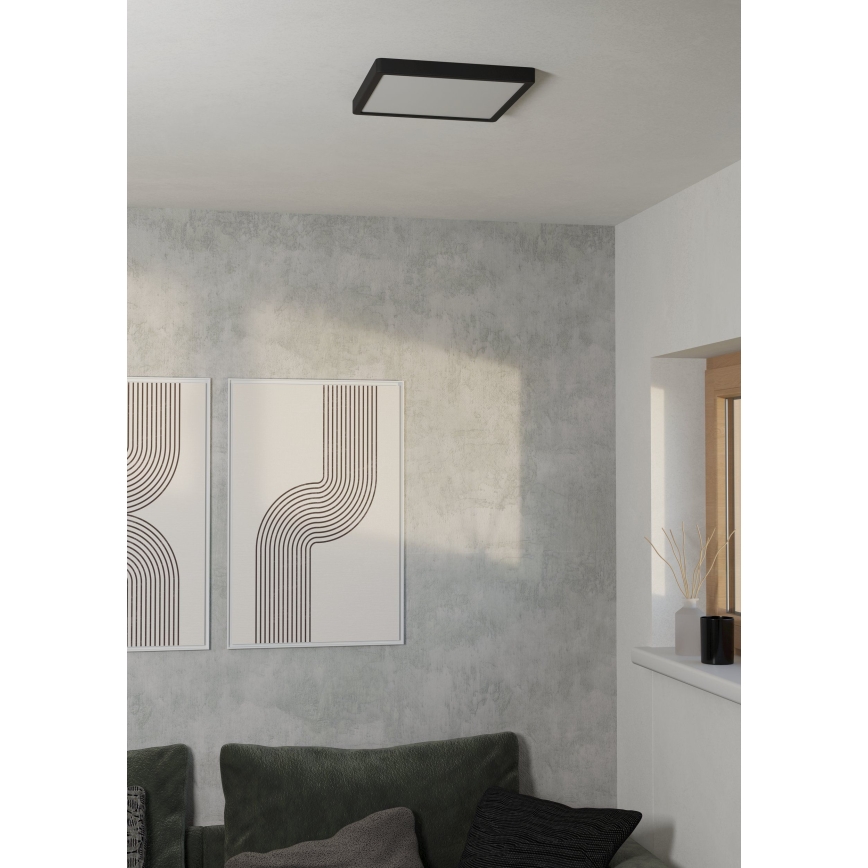 Eglo - Φωτιστικό οροφής LED/13W/230V 2700/4000/6500K 29x29cm μαύρο