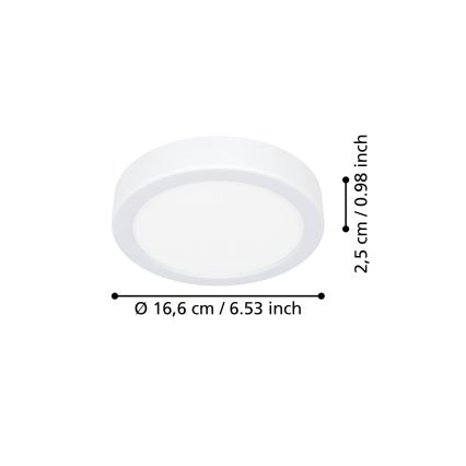 Eglo - LED φωτιστικό οροφής LED/7,5W/230V 2700/4000/6500K διάμ. 16,6 cm λευκό