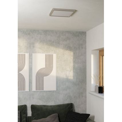 Eglo - Φωτιστικό οροφής LED/13W/230V 2700/4000/6500K 29x29 cm ματ χρώμιο