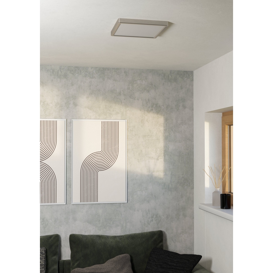 Eglo - Φωτιστικό οροφής LED/13W/230V 2700/4000/6500K 29x29 cm ματ χρώμιο
