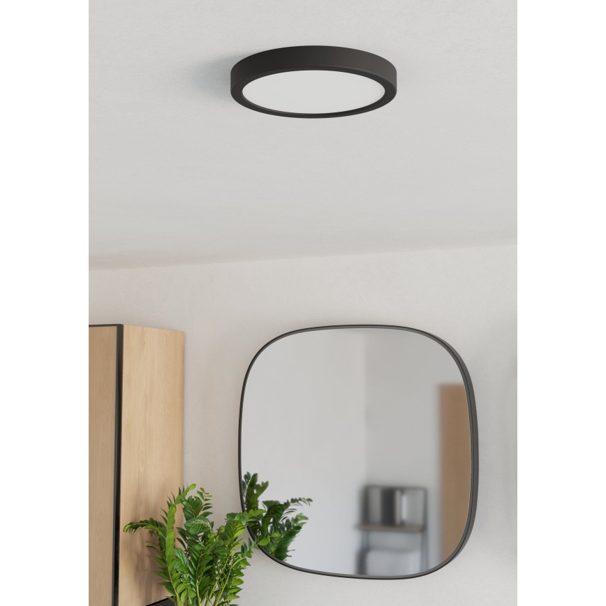 Eglo - LED Φωτιστικό οροφής για μπάνιο LED/11,5W/230V 2700/4000/6500K διάμ. 21,1 cm IP44 μαύρο