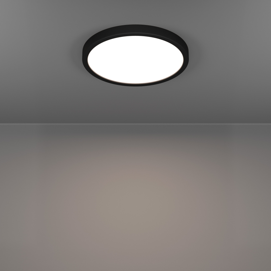 Eglo - Φωτιστικό οροφής LED για μπάνιο/14,2W/230V 2700/4000/6500K Ø 27,8 cm IP44 μαύρο