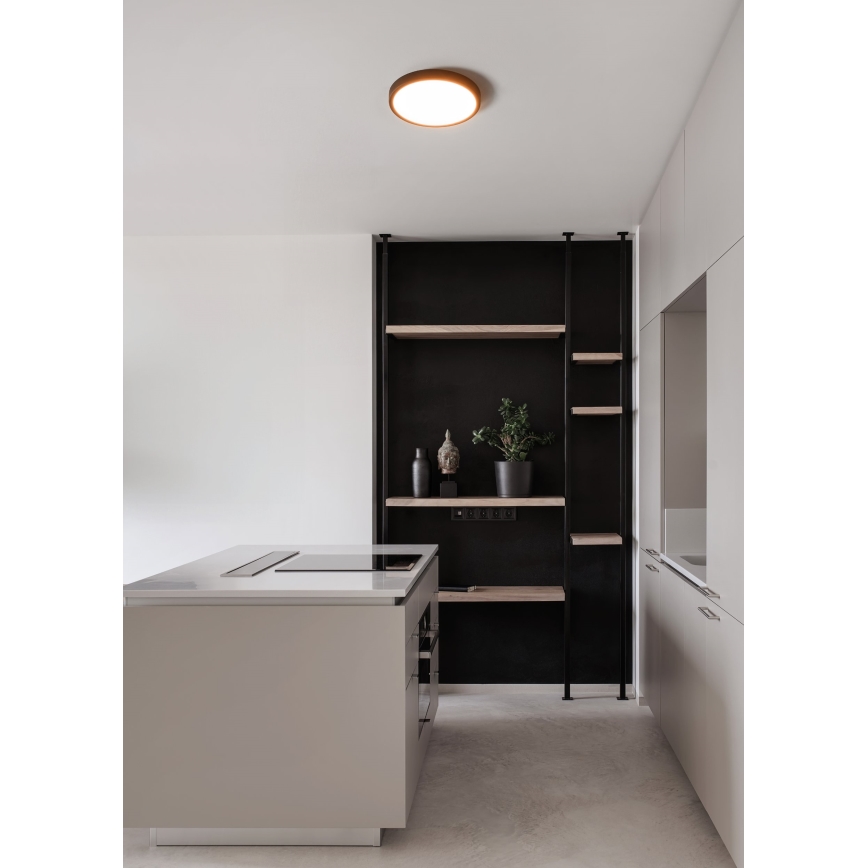 Eglo - Φωτιστικό οροφής LED για μπάνιο/14,2W/230V 2700/4000/6500K Ø 27,8 cm IP44 μαύρο