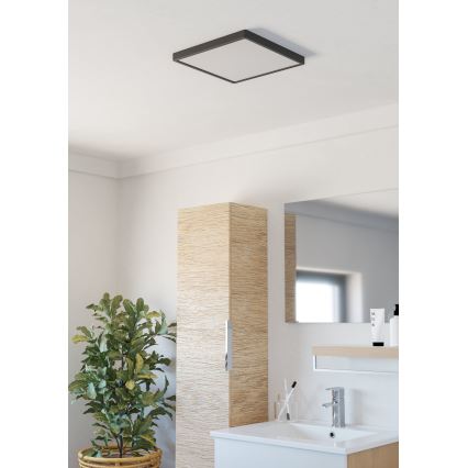 Eglo - LED φωτιστικό οροφής μπάνιου LED/13W/230V 29x29 cm IP44 μαύρο