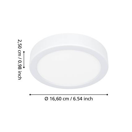 Eglo - LED Φωτιστικό οροφής για μπάνιο LED/7,5W/230V 2700/4000/6500K Ø 16,6 cm IP44 λευκό