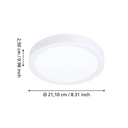 Eglo - LED Φωτιστικό οροφής μπάνιου LED/11,5W/230V 2700/4000/6500K διάμ. 21,1 cm IP44 λευκό