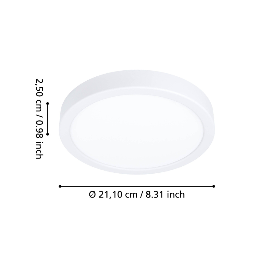 Eglo - LED Φωτιστικό οροφής μπάνιου LED/11,5W/230V 2700/4000/6500K διάμ. 21,1 cm IP44 λευκό