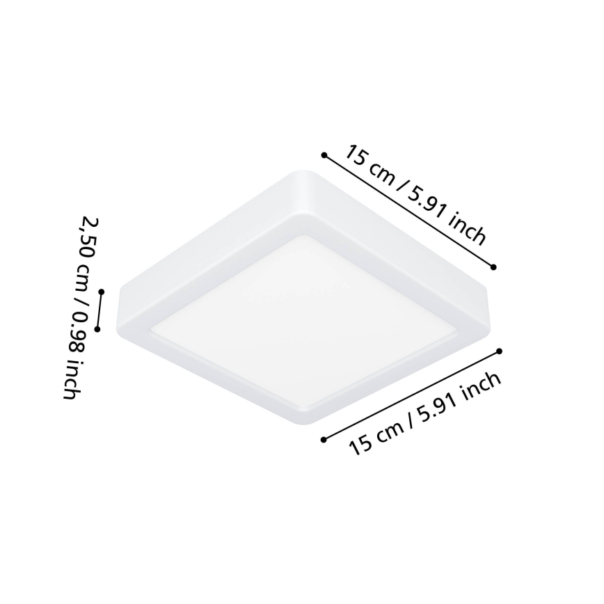 Eglo - Φωτιστικό οροφής LED για μπάνιο LED/7W/230V 2700/4000/6500K 15x15 cm IP44 λευκό