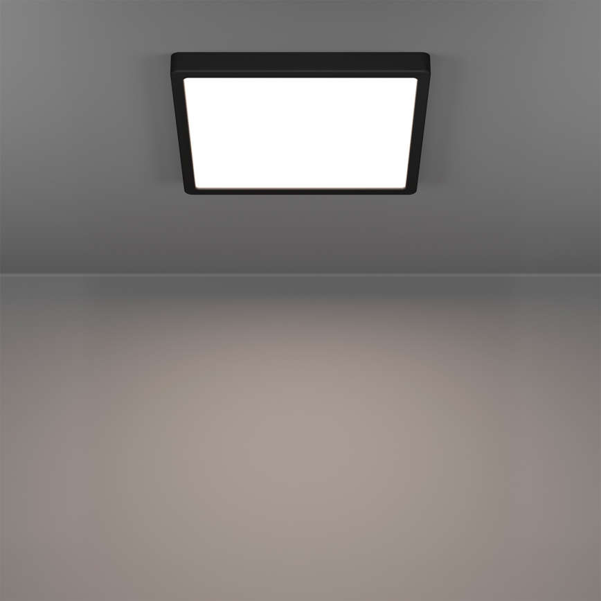 Eglo - LED RGBW ρυθμιζόμενο φωτιστικό οροφής μπάνιου LED/13,5W/230V 2700-6500K 29,5x29,5 cm IP44 μαύρο