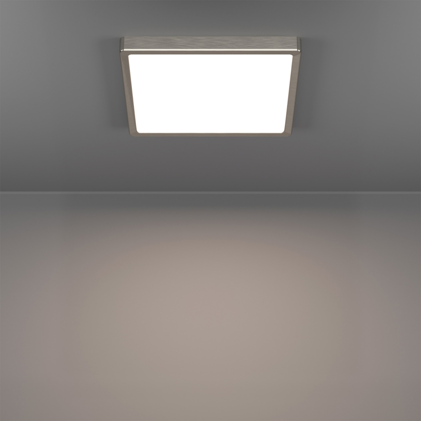 Eglo - LED RGBW ρυθμιζόμενο φωτιστικό οροφής για μπάνιο LED/13,5W/230V 2700-6500K 29,5x29,5 cm IP44 ματ χρώμιο