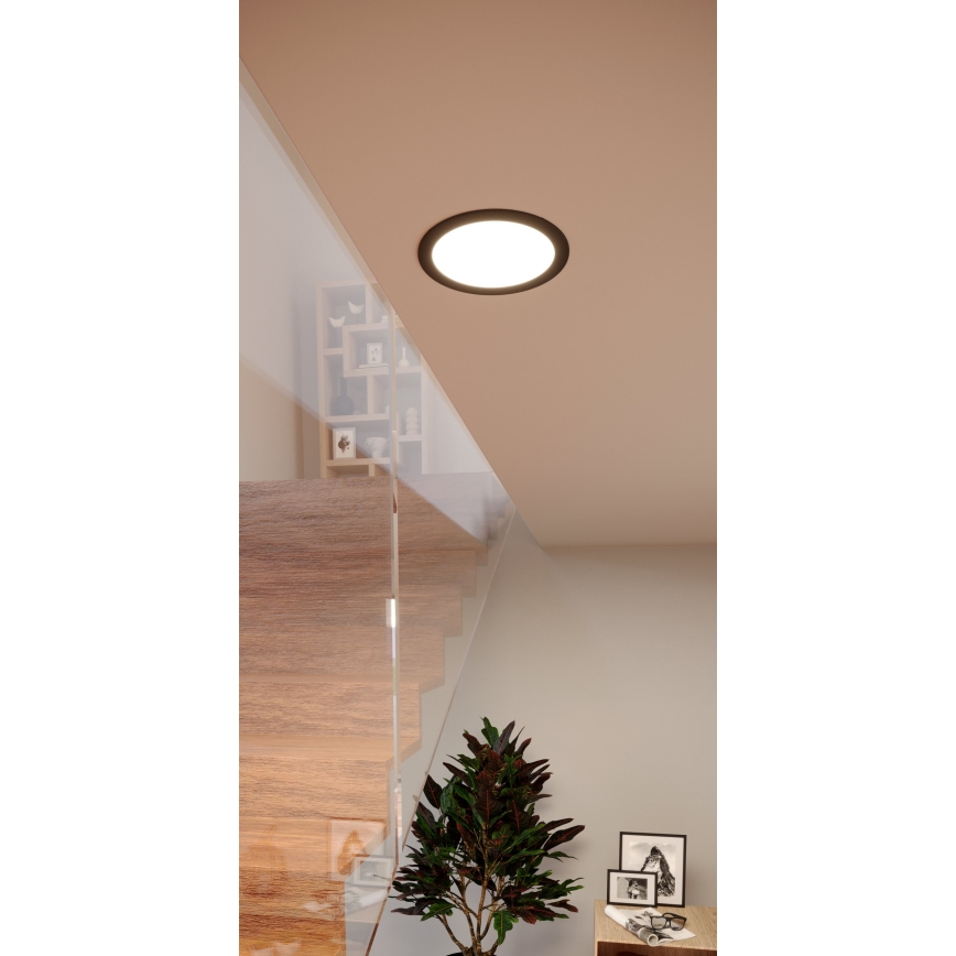 Eglo - LED χωνευτό φωτιστικό LED/10,5W/230V 2700/4000/6500K Ø 16,8 cm μαύρο