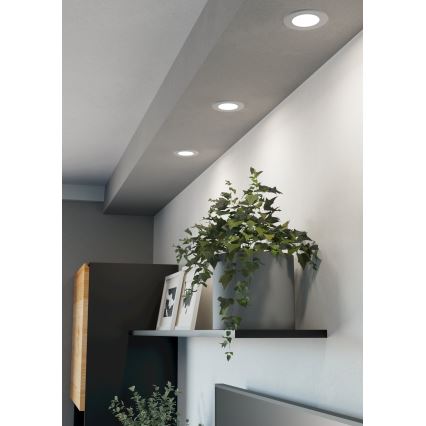 Eglo - Εντοιχισμένο LED φωτιστικό LED/3,7W/230V 2700/4000/6500K Ø 8,8 cm λευκό