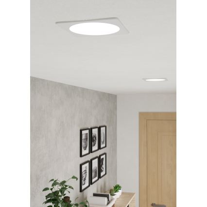 Eglo - Εντοιχισμένο φωτιστικό οροφής LED LED/10,5W/230V 2700/4000/6500K 16,6x16,6 cm λευκό