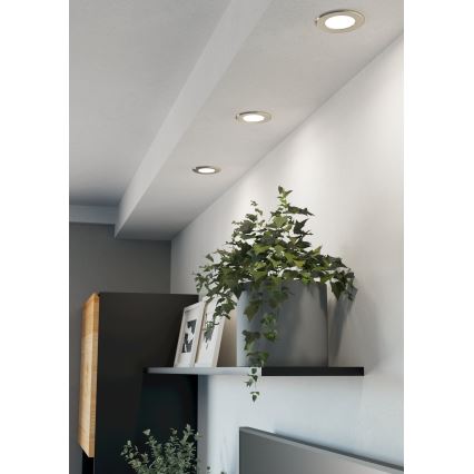 Eglo - Εντοιχισμένο φωτιστικό οροφής LED 3,7W/230V 2700/4000/6500K Ø 8,8 εκ. ματ χρώμιο