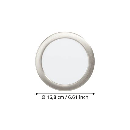 Eglo - LED εντοιχισμένο φωτιστικό οροφής LED/10,5W/230V 2700/4000/6500K Ø 16,8 cm ματ χρώμιο
