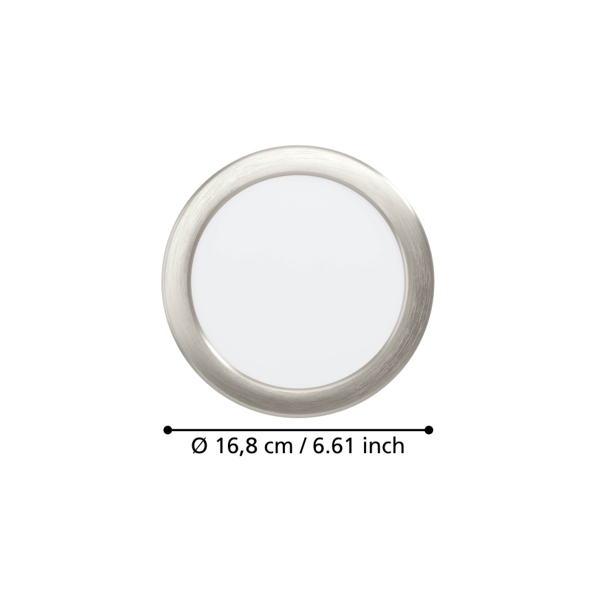 Eglo - LED εντοιχισμένο φωτιστικό οροφής LED/10,5W/230V 2700/4000/6500K Ø 16,8 cm ματ χρώμιο