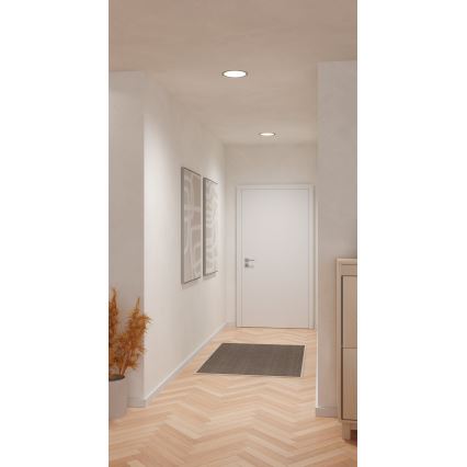 Eglo - Χωνευτό φωτιστικό LED/18,5W/230V 2700/4000/6500K Ø 21,6 εκ. ματ χρώμιο