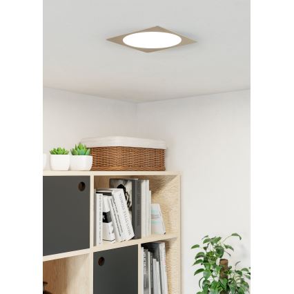 Eglo - Χωνευτό LED φωτιστικό 18,5W/230V 2700/4000/6500K 21,6x21,6 cm ματ χρώμιο