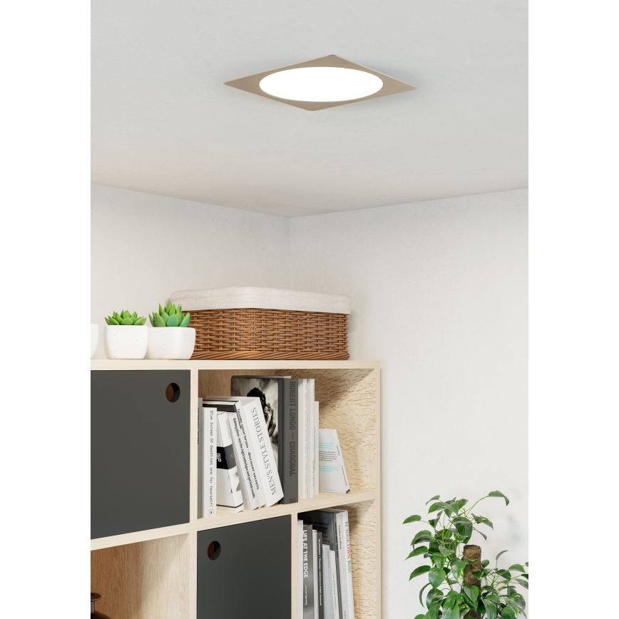 Eglo - Χωνευτό LED φωτιστικό 18,5W/230V 2700/4000/6500K 21,6x21,6 cm ματ χρώμιο