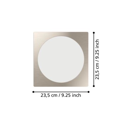 Eglo - Χωνευτό LED φωτιστικό 18,5W/230V 2700/4000/6500K 21,6x21,6 cm ματ χρώμιο
