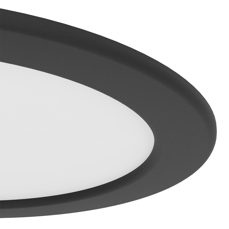 Eglo - LED χωνευτό φωτιστικό οροφής για μπάνιο, LED 10,5 W / 230 V, 2700/4000/6500 K, Ø 16,8 cm, IP44, μαύρο
