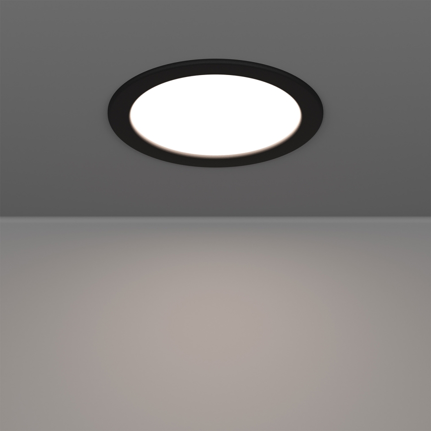 Eglo - LED RGBW Ρυθμιζόμενο χωνευτό φωτιστικό μπάνιου LED/9,5W/230V 2700-6500K Ø 16,8 cm IP44 μαύρο