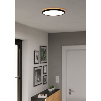 Eglo - Φωτιστικό οροφής μπάνιου LED LED/13,9W/230V 2700/4000/6500K διάμετρος 30 cm IP44 μαύρο