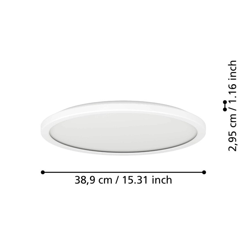Eglo - Φωτιστικό οροφής μπάνιου LED LED/18,5W/230V 2700/4000/6500K διάμετρος 38,9 cm IP44 λευκό