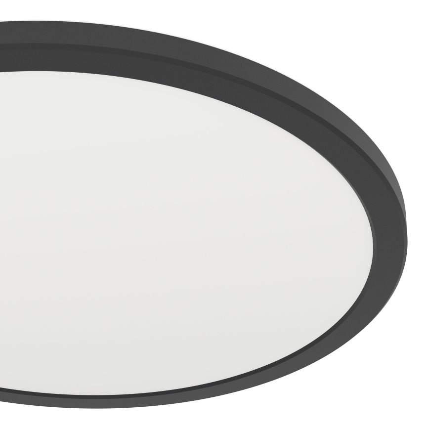 Eglo - Φωτιστικό οροφής μπάνιου dimming LED LED/18,5W/230V 2700-6500K διάμετρος 38,9 cm IP44 μαύρο + τηλεχειριστήριο