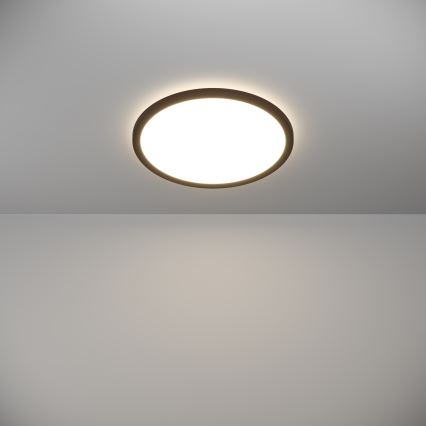 Eglo - Φωτιστικό οροφής μπάνιου dimming LED LED/18,5W/230V 2700-6500K διάμετρος 38,9 cm IP44 μαύρο + τηλεχειριστήριο
