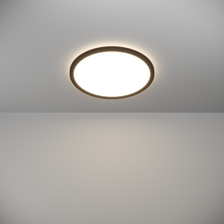 Eglo - Φωτιστικό οροφής μπάνιου dimming LED LED/18,5W/230V 2700-6500K διάμετρος 38,9 cm IP44 μαύρο + τηλεχειριστήριο