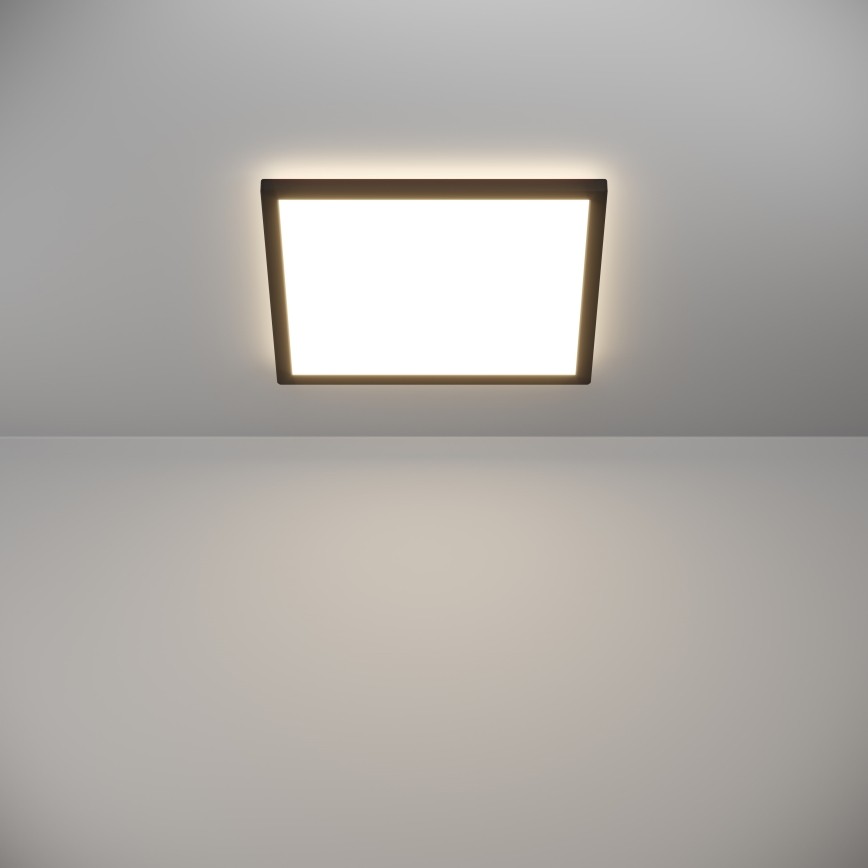 Eglo - Φωτιστικό οροφής μπάνιου dimming LED LED/17,6W/230V 2700-6500K 39x39 cm IP44 μαύρο + τηλεχειριστήριο