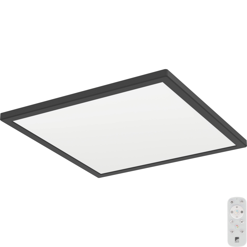 Eglo - Φωτιστικό οροφής μπάνιου dimming LED LED/17,6W/230V 2700-6500K 39x39 cm IP44 μαύρο + τηλεχειριστήριο