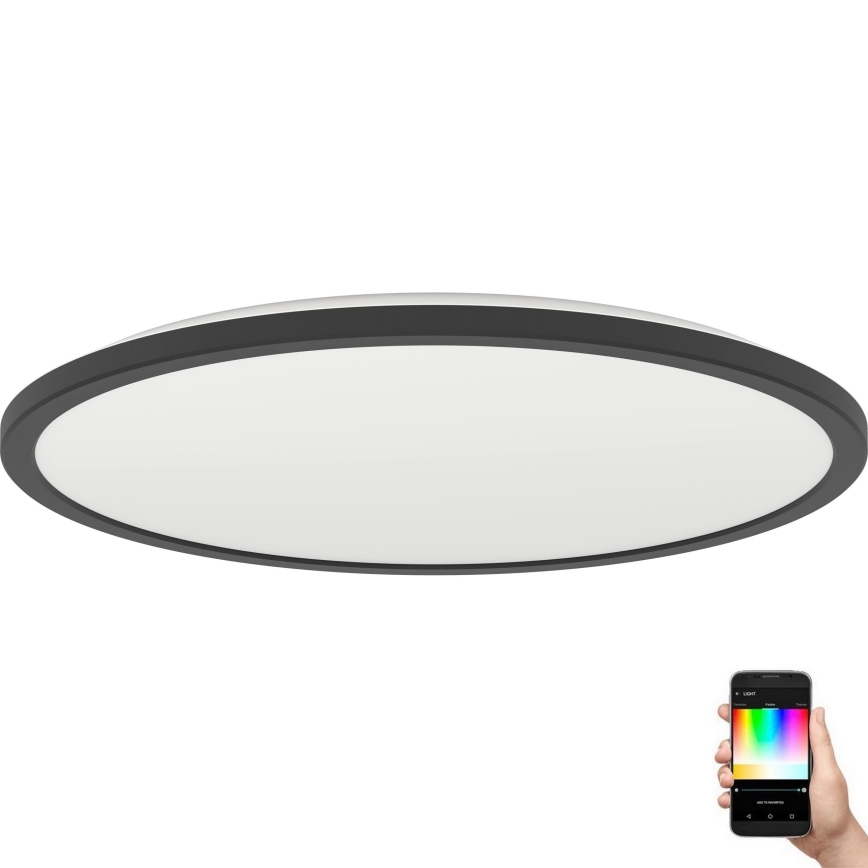 Eglo - LED RGBW Φωτιστικό οροφής μπάνιου dimming LED/16,8W/230V 2700-6500K διάμετρος 50 cm IP44 μαύρο ZigBee