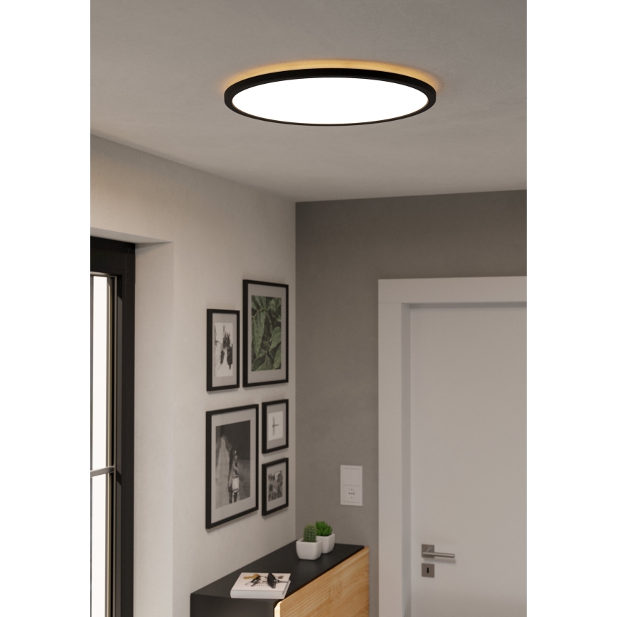 Eglo - LED RGBW Φωτιστικό οροφής μπάνιου dimming LED/16,8W/230V 2700-6500K διάμετρος 50 cm IP44 μαύρο ZigBee