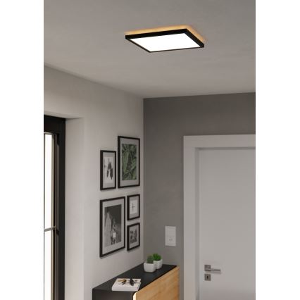 Eglo - LED RGBW Φωτιστικό οροφής μπάνιου dimming LED/13,4W/230V 2700-6500K 29x29 cm IP44 μαύρο