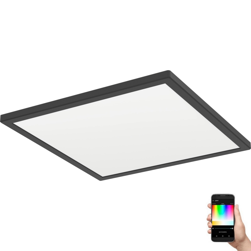 Eglo - LED RGBW Φωτιστικό οροφής μπάνιου dimming LED/17,6W/230V 2700-6500K 39x39 cm IP44 μαύρο ZigBee