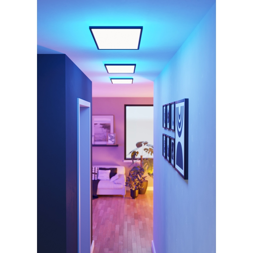 Eglo - LED RGBW Φωτιστικό οροφής μπάνιου dimming LED/17,2W/230V 2700-6500K 30x57cm IP44 μαύρο ZigBee