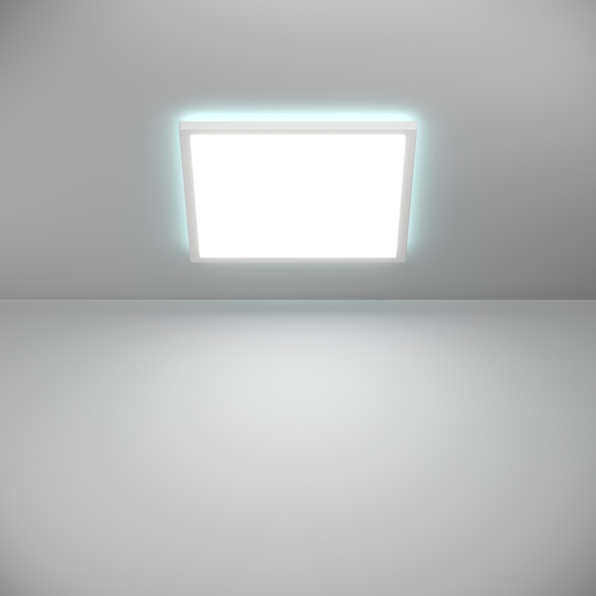 Eglo - Ρυθμιζόμενο LED RGBW φωτιστικό οροφής μπάνιου LED/17,6W/230V 2700-6500K 39x39 cm IP44 λευκό ZigBee