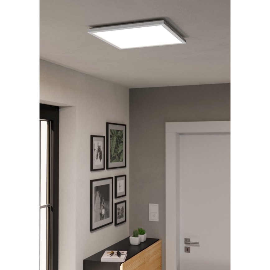 Eglo - Ρυθμιζόμενο LED RGBW φωτιστικό οροφής μπάνιου LED/17,6W/230V 2700-6500K 39x39 cm IP44 λευκό ZigBee