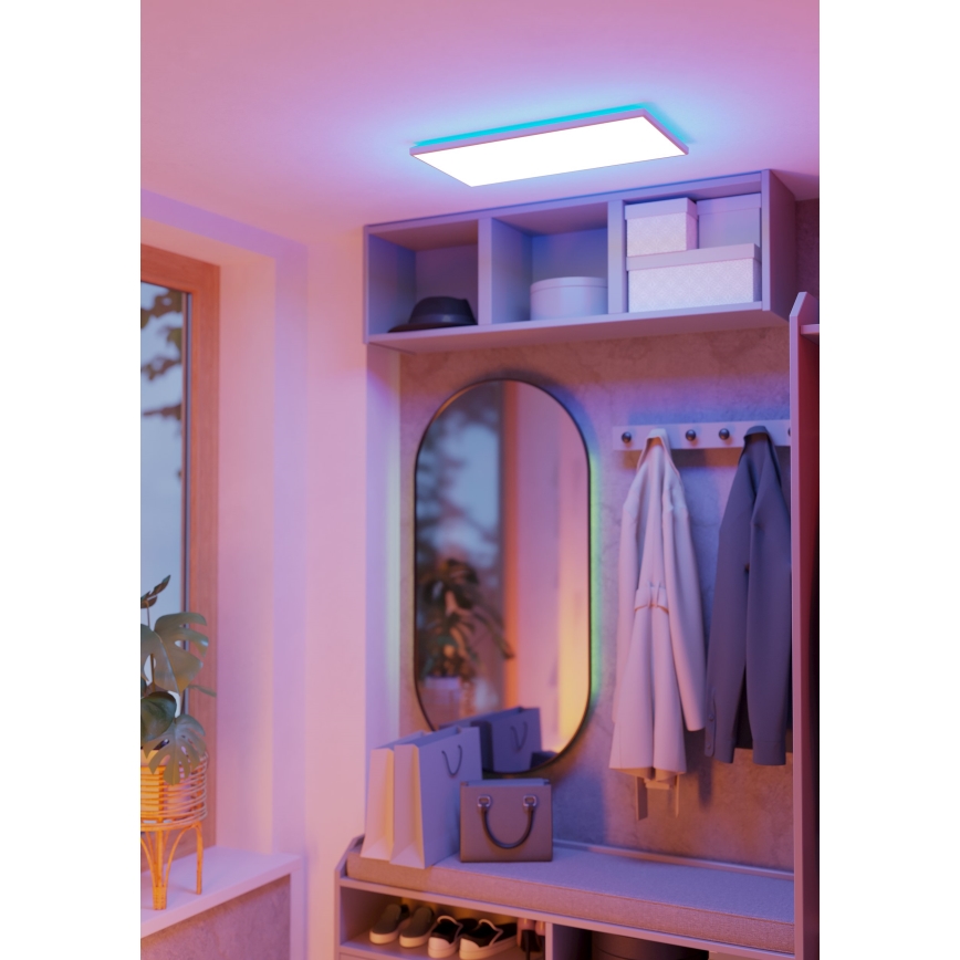 Eglo - LED RGBW Φωτιστικό οροφής μπάνιου dimming LED/17,2W/230V 2700-6500K 30x57cm IP44 λευκό ZigBee