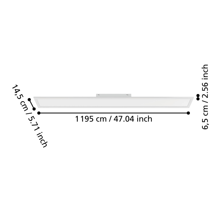 Eglo - Επιφανειακό LED πάνελ LED/28W/230V 2700/4000/6500K 120x15 cm λευκό