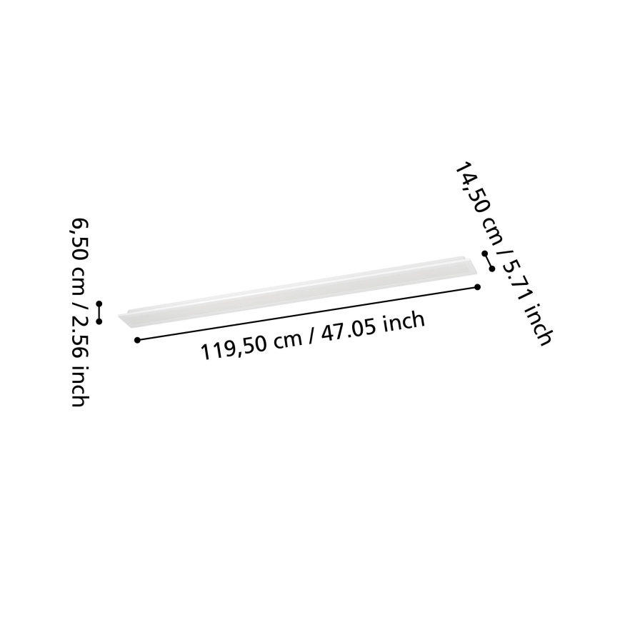 Eglo - LED RGBW Ρυθμιζόμενο επιφανειακό πάνελ οροφής LED/28W/230V 2700-6500K 120x15 cm λευκό