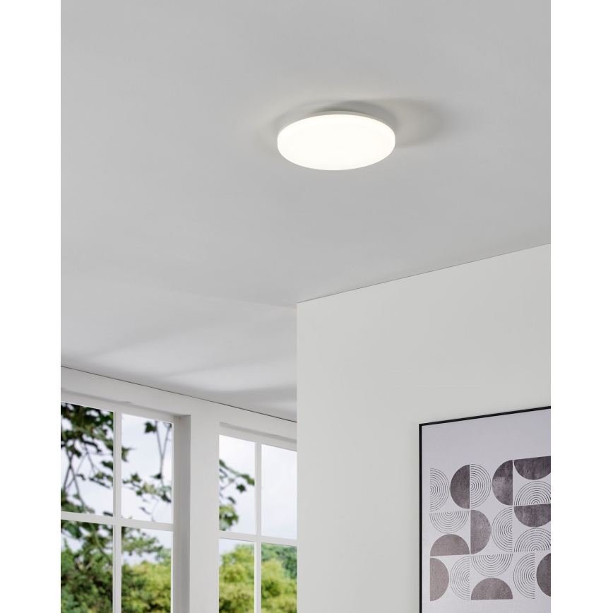 Eglo - LED φωτιστικό οροφής μπάνιου, 20W/230V, 2700/4000/6500K, Ø 31 εκ., IP54, λευκό