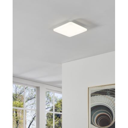 Eglo - Φωτιστικό οροφής LED για μπάνιο, 20W/230V, 2700/4000/6500K, 31x31 cm, IP54, λευκό