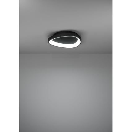 Eglo - LED Dimmable φωτιστικό οροφής LED/12W/230V 2700-6500K μαύρο + τηλεχειριστήριο